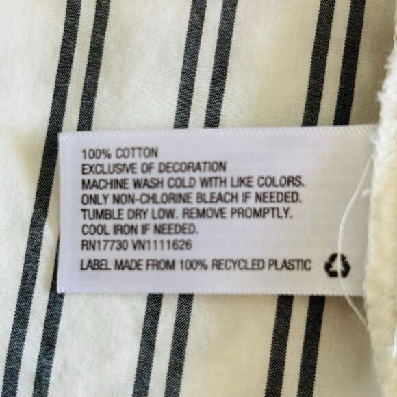 Ava & Viv Button Down Top Women 3X Cream Gray Stripe Embroider Floral Western - Picture 4 of 13